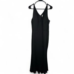 BHLDN Long Black Dress with Straps